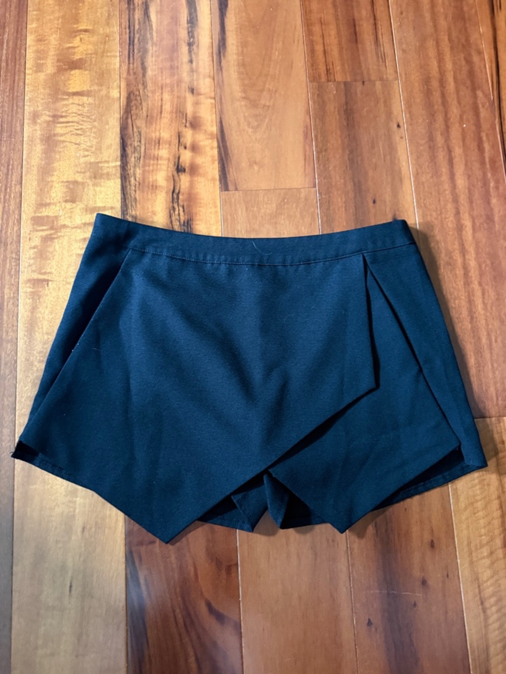 Missguided Black Asymmetric Wrap Skort